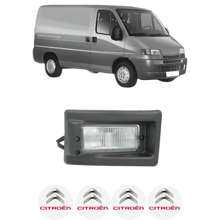 Lampa Proiector Dreapta CITROEN JUMPER I Van (230L) din 1994-2002, Auto, Tip bec H1, Depo, 4 Stickere auto cu CITROEN