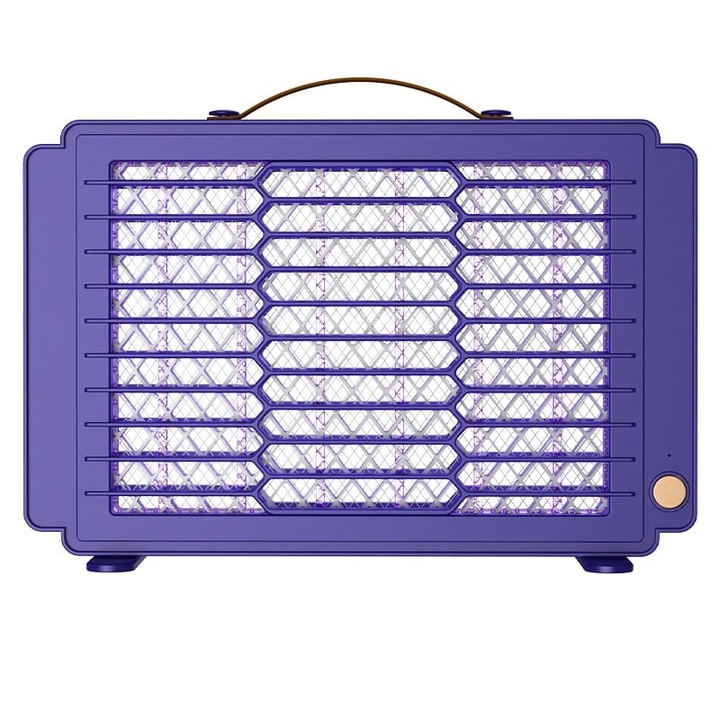 Lampa anti-tantari, montare pe perete, incarcare USB, din plastic, ecologica, albastru