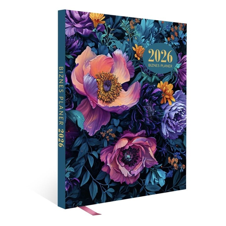 Planner de afaceri Kalpol, Kalendarz 2026, copertă cartonată, format săptămânal, 128 pagini, 145x215mm