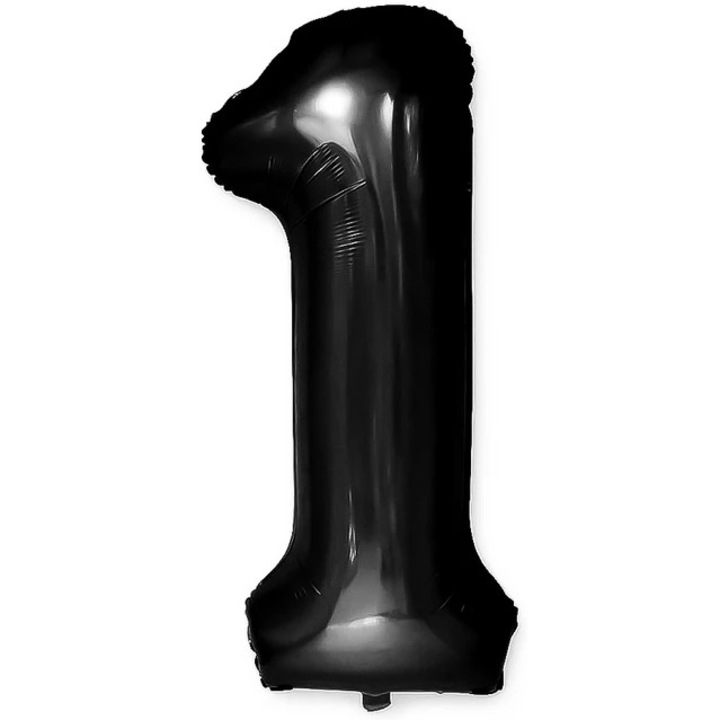 PARTYPAL fólia lufi, 1-es szám, fekete, 100 cm