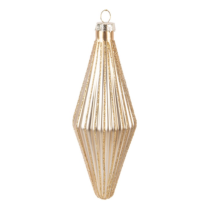 Set 6 globuri sticla aurie Ø 5x15 cm