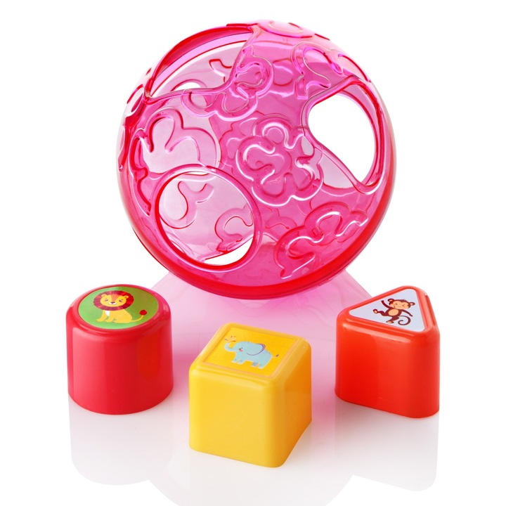 Mingie cu forme, activitate copii, roz, LC