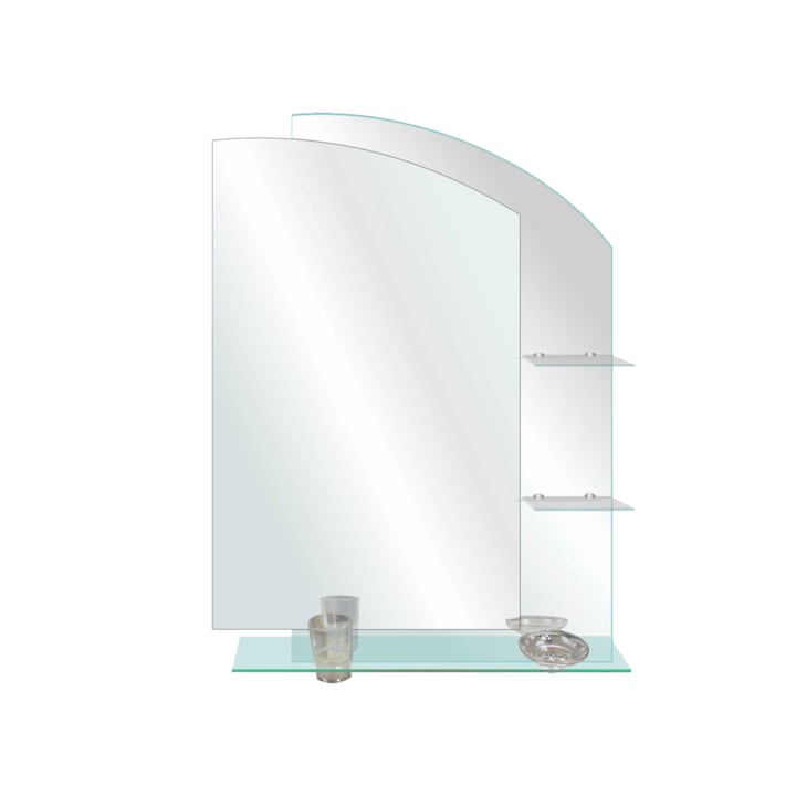 Oglinda baie cu polite RO-030, 65x90 cm