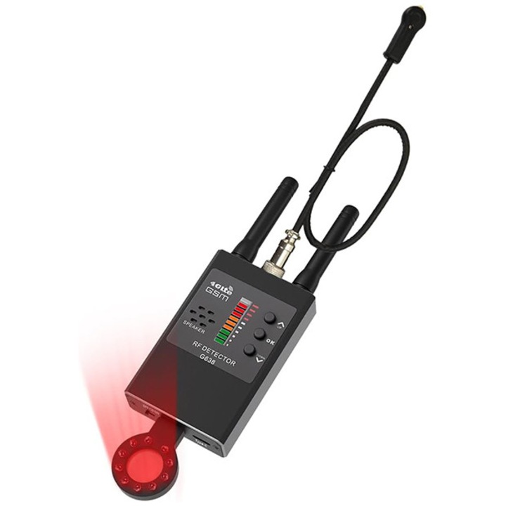 Детектор за микрофони, детектор за скрити камери, скенер за радиосигнали GPS – за идентифициране на подслушвателни устройства и източници на радиация