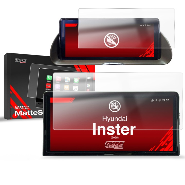 Set 2x Folie mata, Grizzprotector - Cardisplay Pentru Hyundai Inster