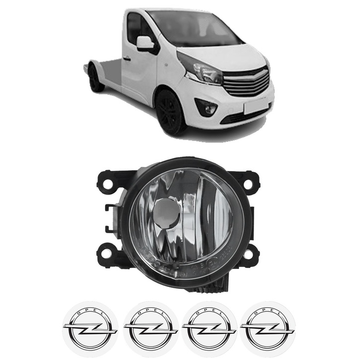 Lampa Proiector Stanga OPEL VIVARO B Platform/Chassis (X82) din 2014-2019, Auto, Tip bec H11, Depo, 4 Stickere auto cu OPEL