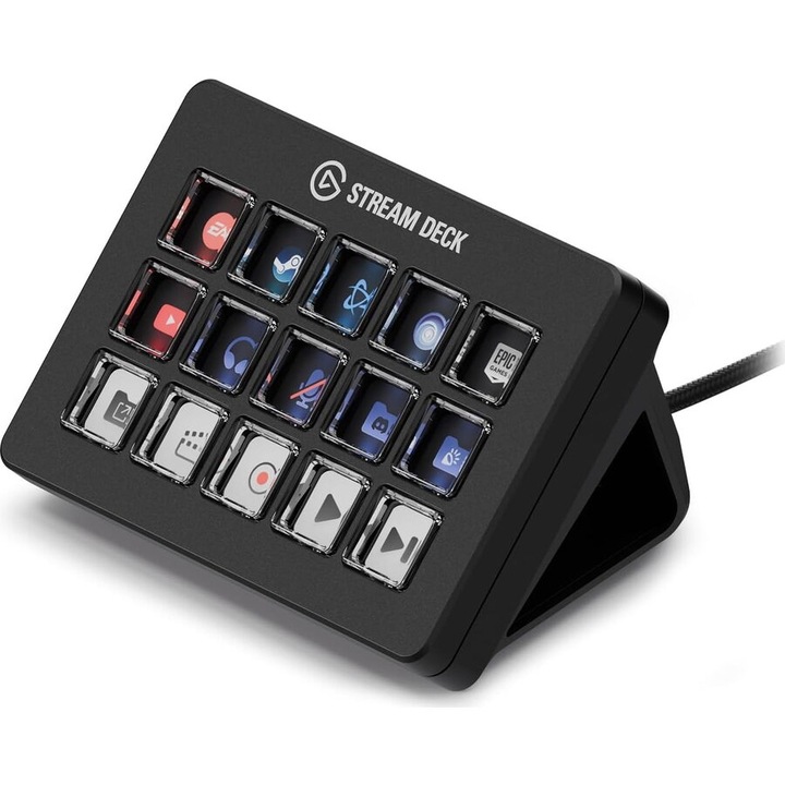 Stream Deck Elgato MK.2 Scissor Keys, USB-C, Negru