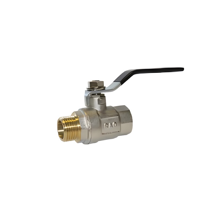 Robinet cu sfera pentru apa, Mistral, M/F, 1/2'', cu maneta neagra