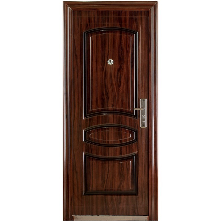 Usa metalica intrare REG 04, maro, 86 x 205 cm, stanga