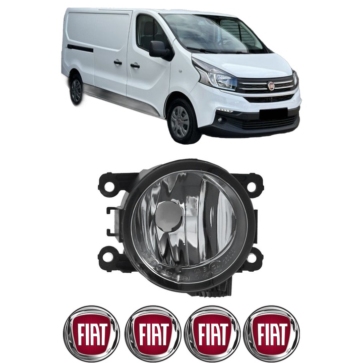 Lampa Proiector Stanga FIAT TALENTO Van (296_) din 2016-2019, Auto, Tip bec H11, Depo, 4 Stickere auto cu FIAT