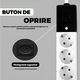 Prelungitor Electric SMART GADGETS C&A, 5 Prize Schuko, Cablu 5 Metri, Alb Negru