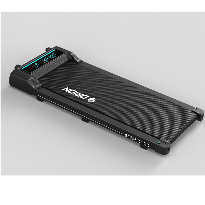 Електрическа бягаща пътека Orion D100, Мотор 2 к.с., Компютър с 3 прозореца със синя светлина, Максимално поддържано тегло на потребителя 100 кг