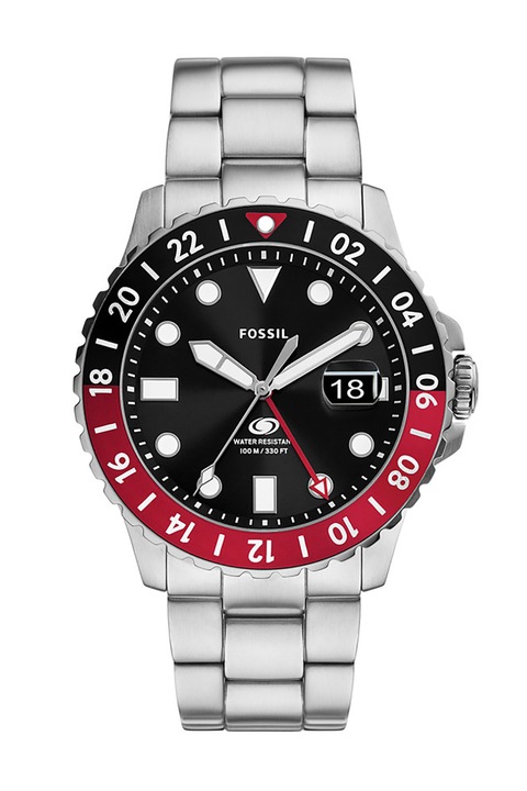 Fossil, Часовник от неръждаема стомана с кварц, Сребрист