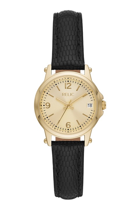Relic by Fossil, Ceas de piele cu trei indicatoare Matilda, Auriu, Negru