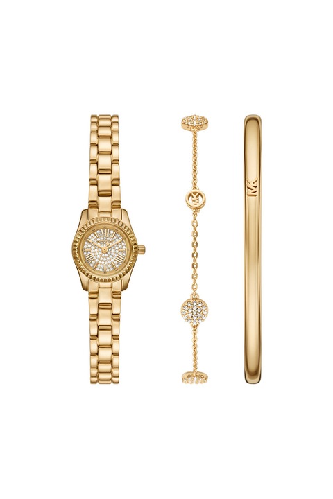 Michael Kors, Set de ceas si bratari Lexington - 3 piese, Auriu