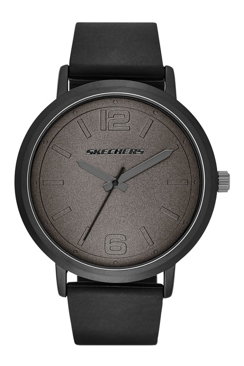 Skechers, Analóg karóra szilikonszíjjal, Fekete