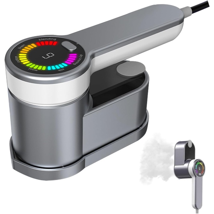 Fier de calcat cu abur portabil, 6 moduri de calcare, rezervor 120ml, compact, pentru acasa si calatorii