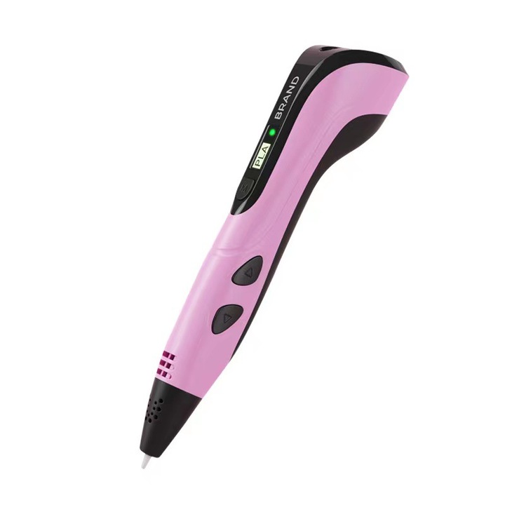 Creion 3D pentru copii, 3*12 culori, viteza ajustabila, 5V, set complet