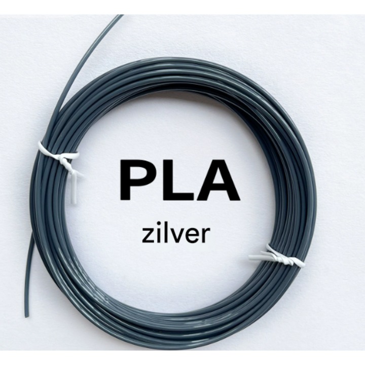 Filament PLA 1.75mm, 10 metri, argintiu, set 10 culori