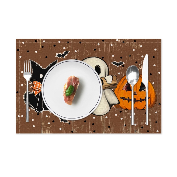 Set servete si naproane Halloween, 30x45cm, impermeabile, multicolor