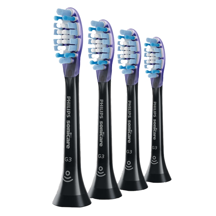 Резерви за електрическа четка за зъби Philips Sonicare G3 Premium Gum Care HX9054/33, 4 броя, Standard, Черен