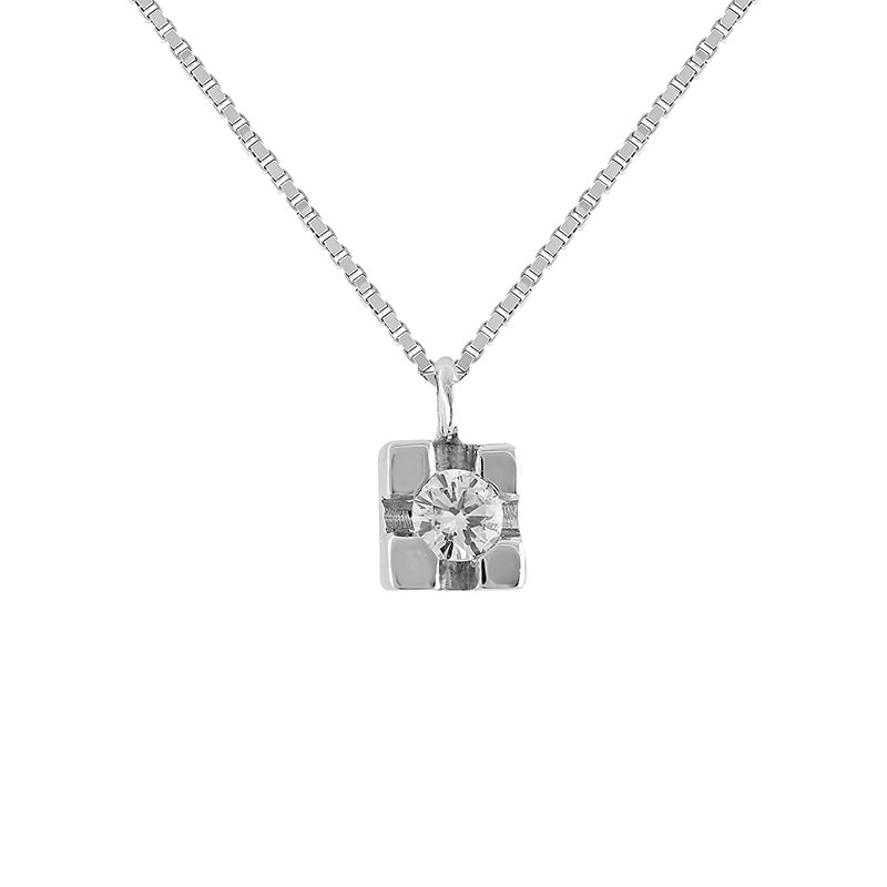 Pandantiv cu Lant Aur 18k Diamant Bibigi Punto Luce, 45 CLH0001B02-W