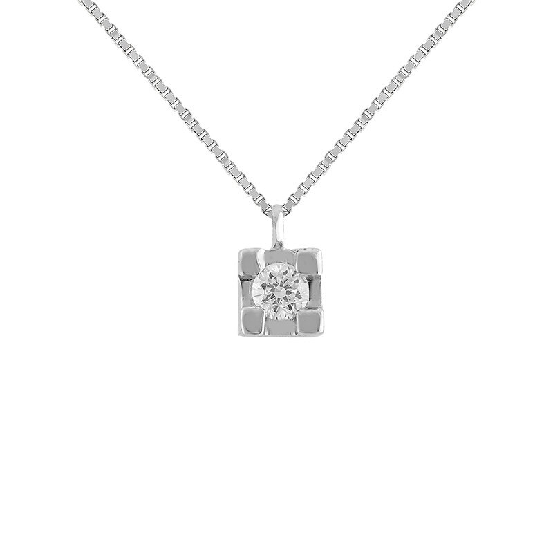 Pandantiv cu Lant Aur 18k Diamant Bibigi Punto Luce, 45 CLH0001B04-W