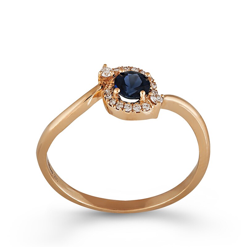 Inel Deruvo Aur 18k Diamante, Safir, 52 R6883LSP-R