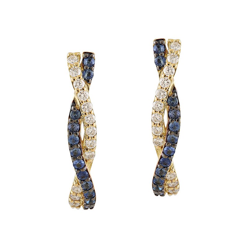 Cercei Deruvo Aur 18k Diamante, Safire E26099R-Y