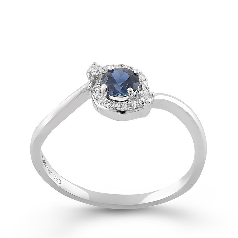 Inel Deruvo Aur 18k Diamante, Safir, 52 R6883LSWN-W
