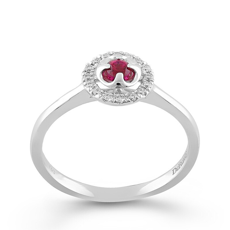 Inel Deruvo Aur 18k Diamante, Rubin, 51 R26675-W
