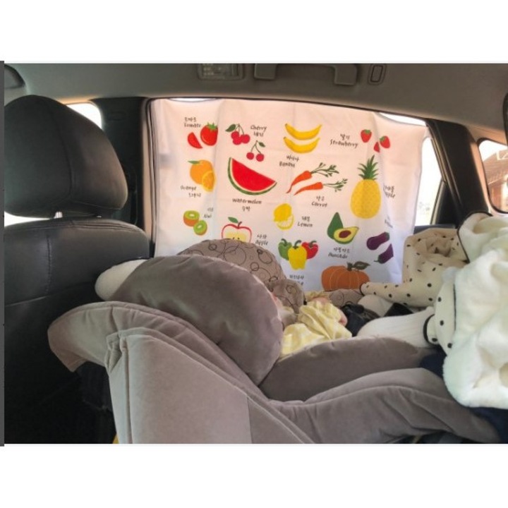 Parasolar auto universal, protectie UV, 1 set, pentru familii, compact, usor de utilizat