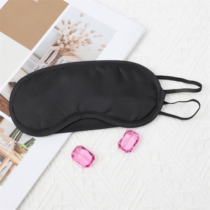 Masca de somn ajustabila, material satin, usoara si respirabila, dimensiune 40x70cm, set pentru calatorie