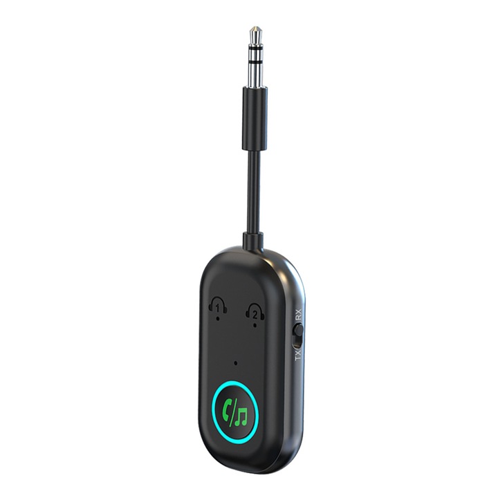 Receiver Bluetooth AUX auto, adaptor Bluetooth 5.3, converter audio 3.5mm, multicolor