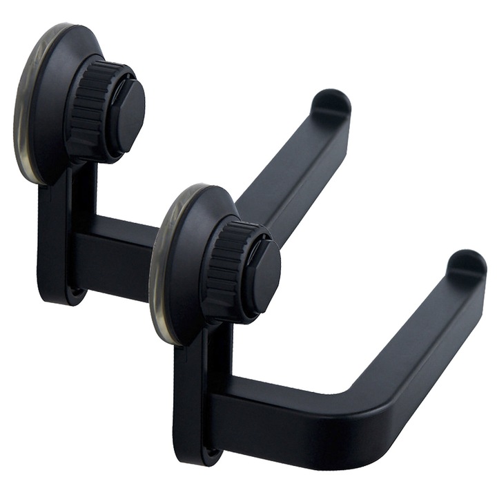 Suporturi pentru hartie igienica, set 2 buc, negru, 14.5x10x6.5cm