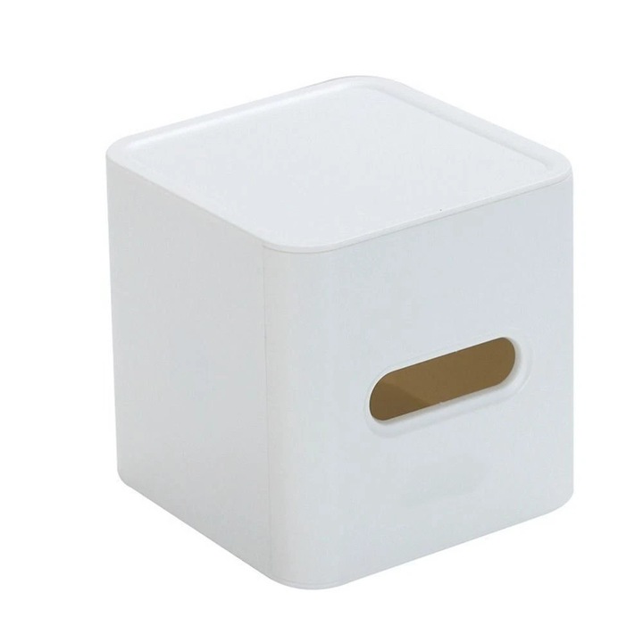 Suport servetele patrat, alb, din plastic durabil
