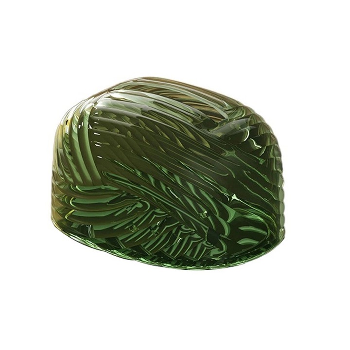 Suport servetele, transparent, verde, capacitate mare, 1 bucata