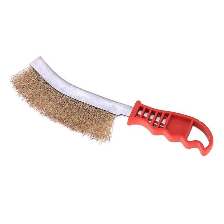 Perie de curatare din sarma de otel, 230mm, pentru gratar, cu maner din plastic, 1 bucata