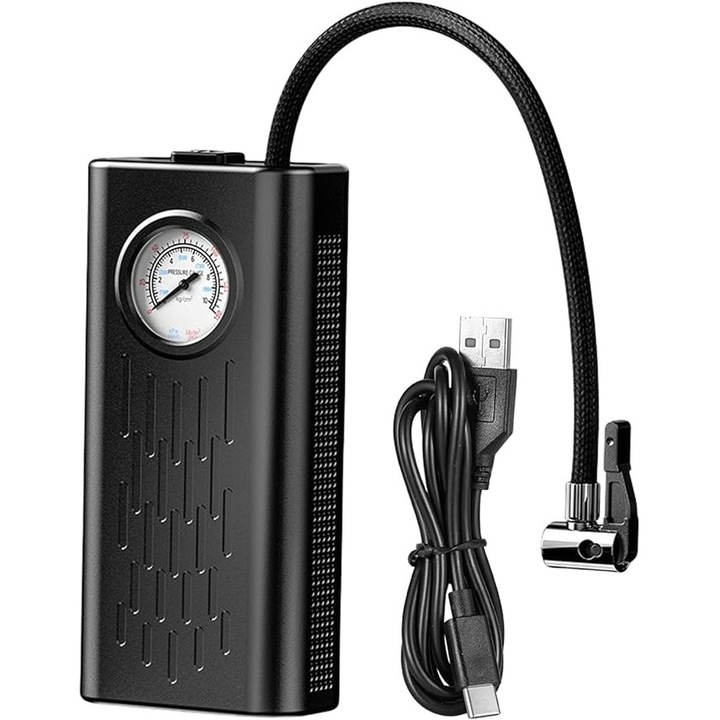 Ventilator mini portabil USB, 3.5W, 1000mAh, 60x66x70mm, set cu cablu USB si lanyard