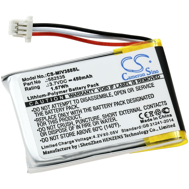 Acumulator compatibil Mio Mivue 388 / model 582535