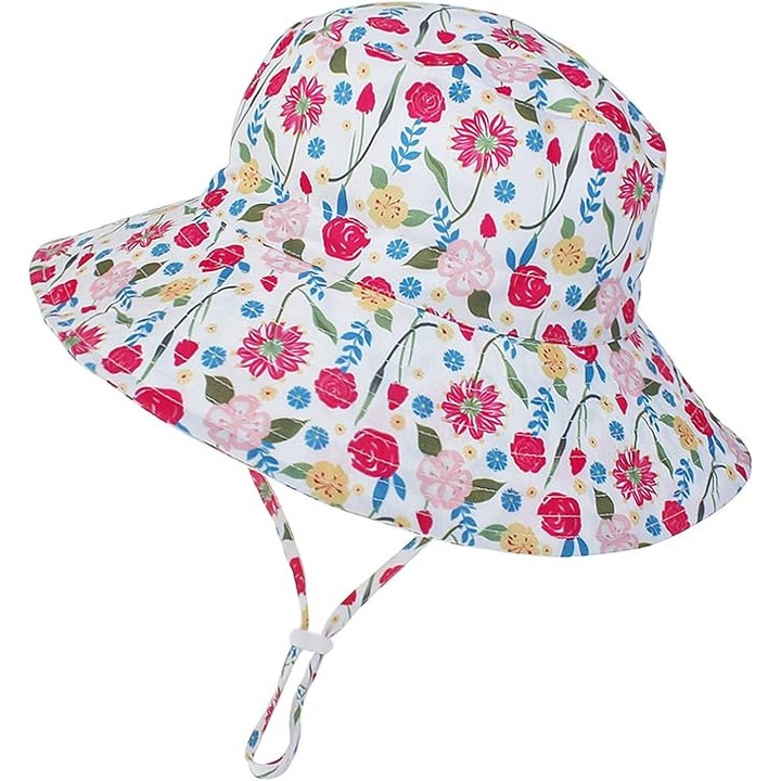 Palarie de soare pentru copii, roz, 2-6 ani, protectie UV UPF 50+, ajustabila, set de 1 buc.