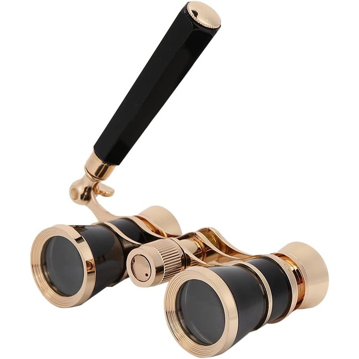 Binoclu de opera, 3x25, set binoclu portabil pentru teatru, negru