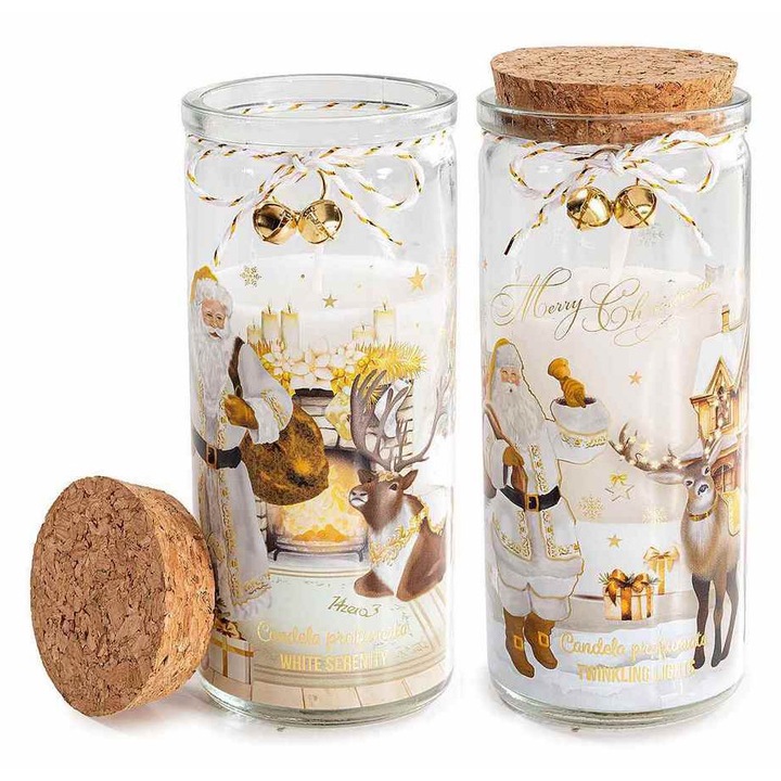 2 db-os karácsonyi illatos gyertya szett Ø 6 cm x 14,5 H