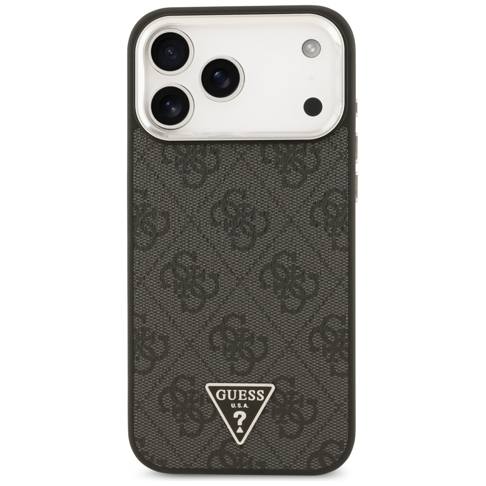 Husa pentru Apple iPhone 17 Pro Max, Guess, Hardcase 4G Triangle Logo MagSafe, Incarcare wireless, Negru