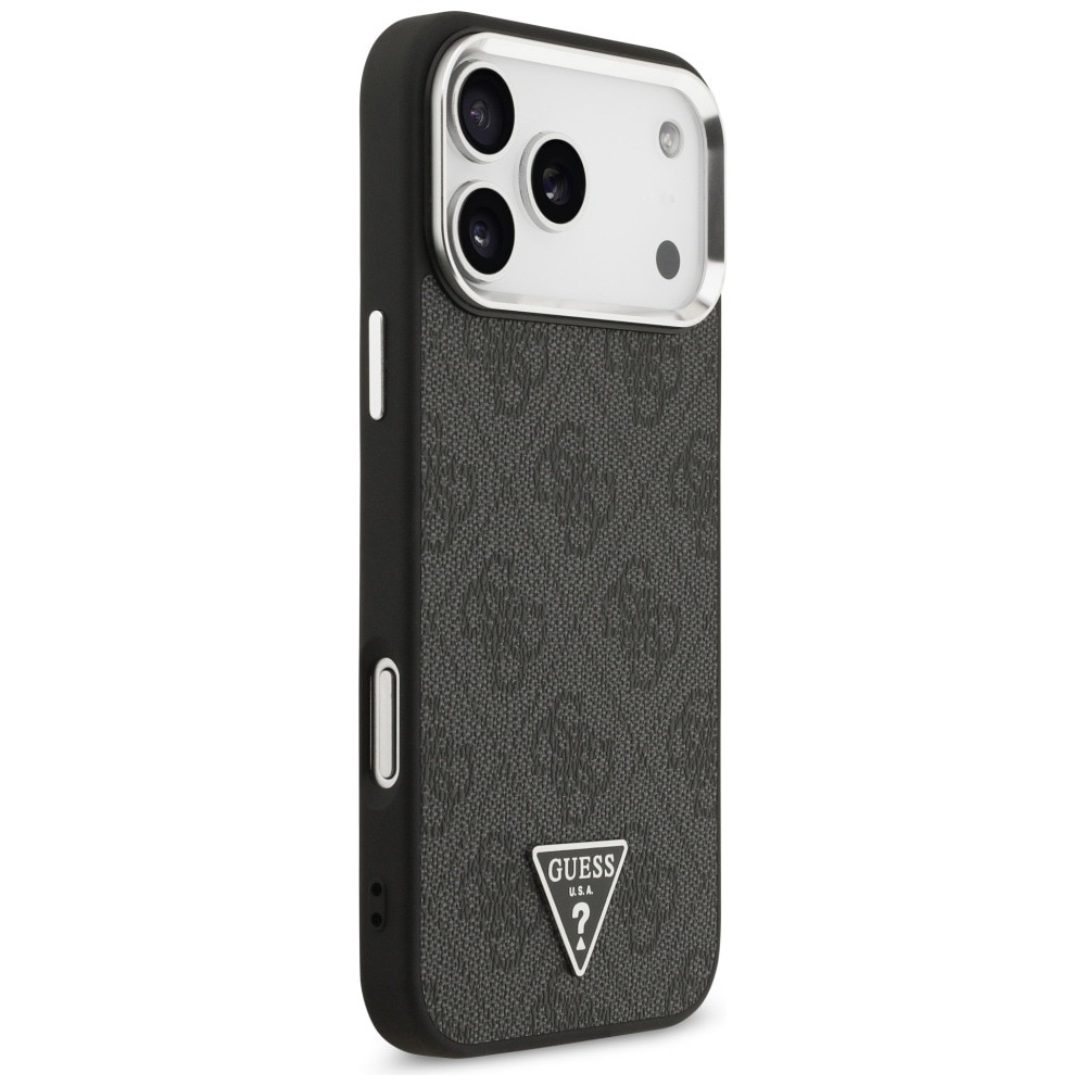 Husa pentru Apple iPhone 17 Pro Max, Guess, Hardcase 4G Triangle Logo MagSafe, Incarcare wireless, Negru