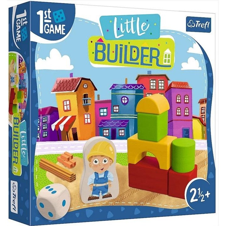 Настолна игра, Little Builder, 6 дървени части, кооперативна, 2,5+ години, 260x260x60см