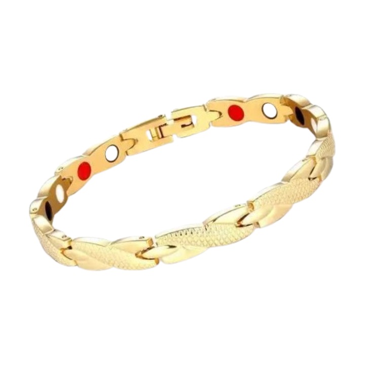 Bratara dama din aliaj electrolizat, 26g, 19cm, culoare aurie