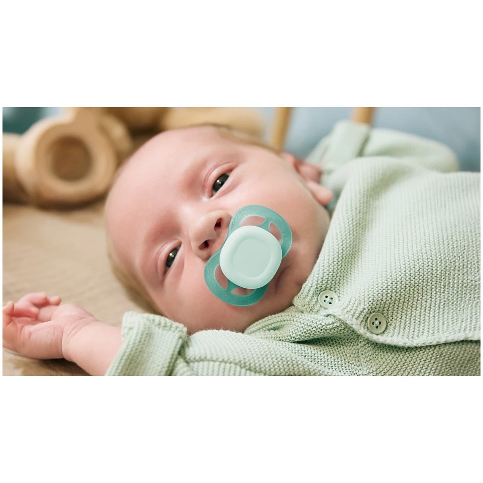 Scf075 Set 2 suzete Philips Avent Ultra Start SCF075/12, ortodontice, fara BPA ...