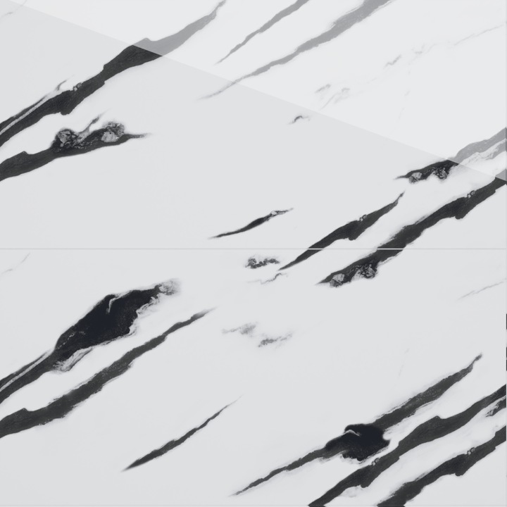Gresie portelanata rectificata Black Panda Endless, 60X120, lucioasa