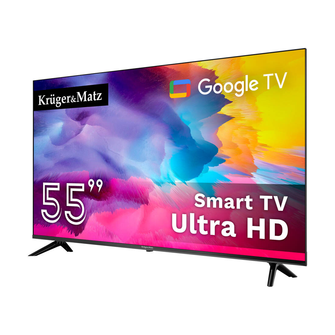 Televizor LED Kruger&Matz KM0255UHD-SA Smart Ultra HD GoogleTV 55Inch 141CM Negru